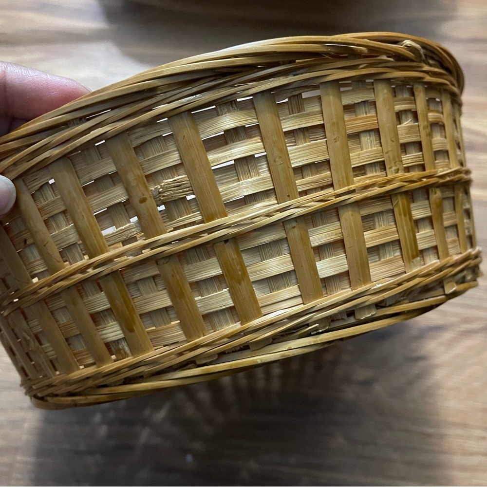 Round Rattan Basket - Picture 2 of 2